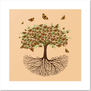 Tree of life butterfly version Posters and Art